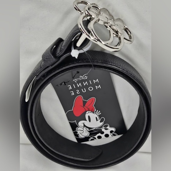 Disney Black Belt with Silver minie mouse Buckle - Picture 2 of 6